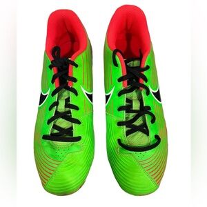 Nike Red Neon GreenFastFlex Softball Soccer Cleats Size 8